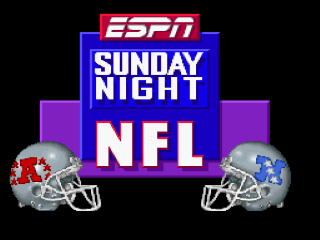 ESPN Sunday Night NFL title screen for Super Nintendo